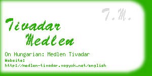 tivadar medlen business card